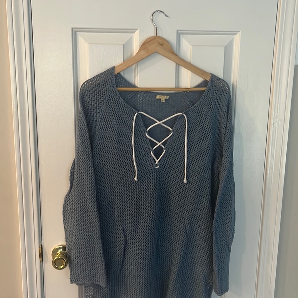 Project blue knit sweater size L